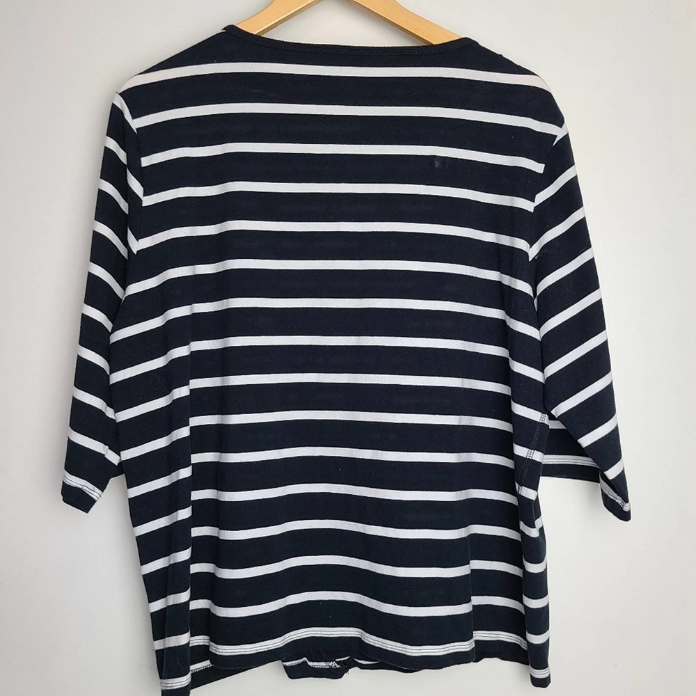 NEEDLE & THREADS| STRIPE BLOUSE W/ZIPPER DETAILS | SIZE XL - Picture 3 of 13